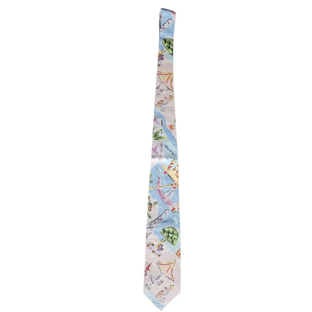 NWOT RARE PAMELA FERRARI Venice Scenes Italian Cotton Tie | SZ 58